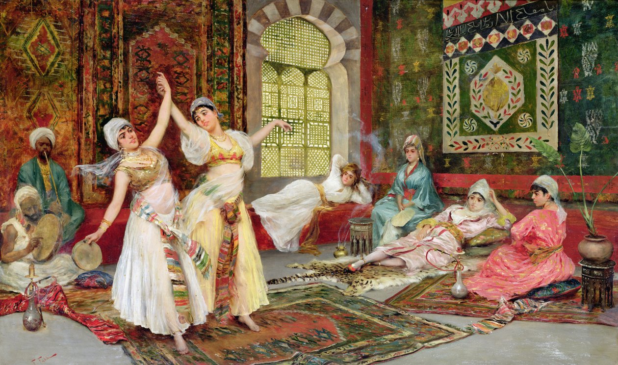 Dancing Girls (olje på lerret) av Fabio Fabbi