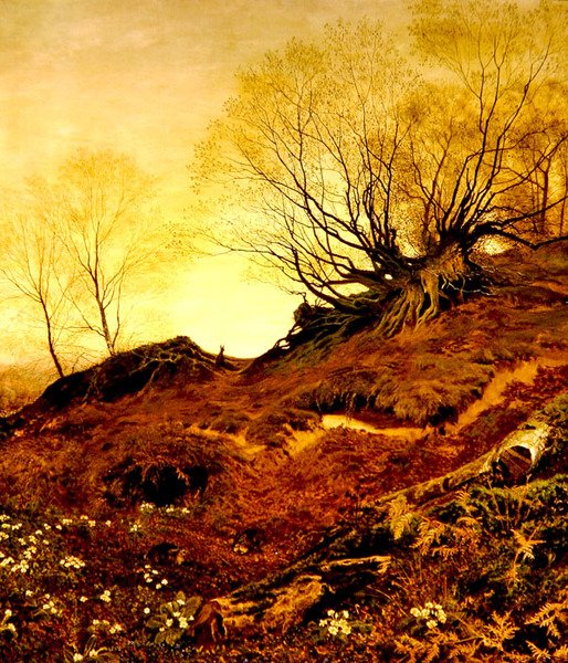 På Leith Hill, Surrey (olje på lerret) av Fanny Mearns