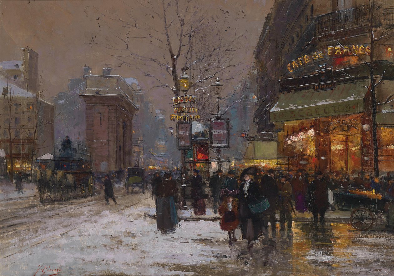 Paris vinterscene av Fausto Giusto