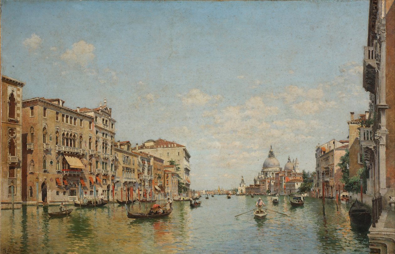 Utsikt over Canal Grande i Venezia av Federico del Campo