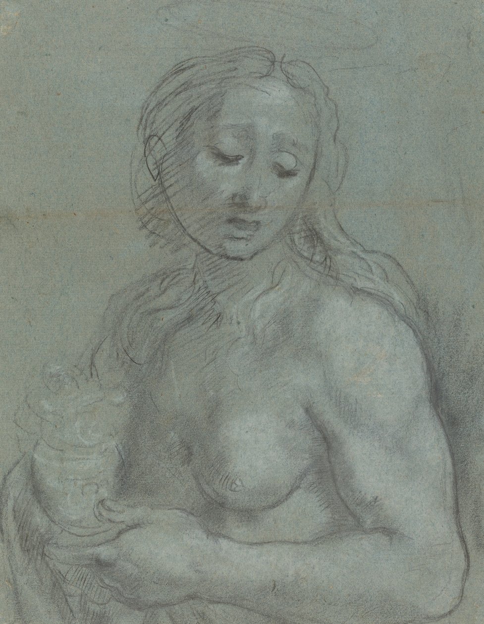 Halv lengde av Maria Magdalena [verso] av Federico Barocci