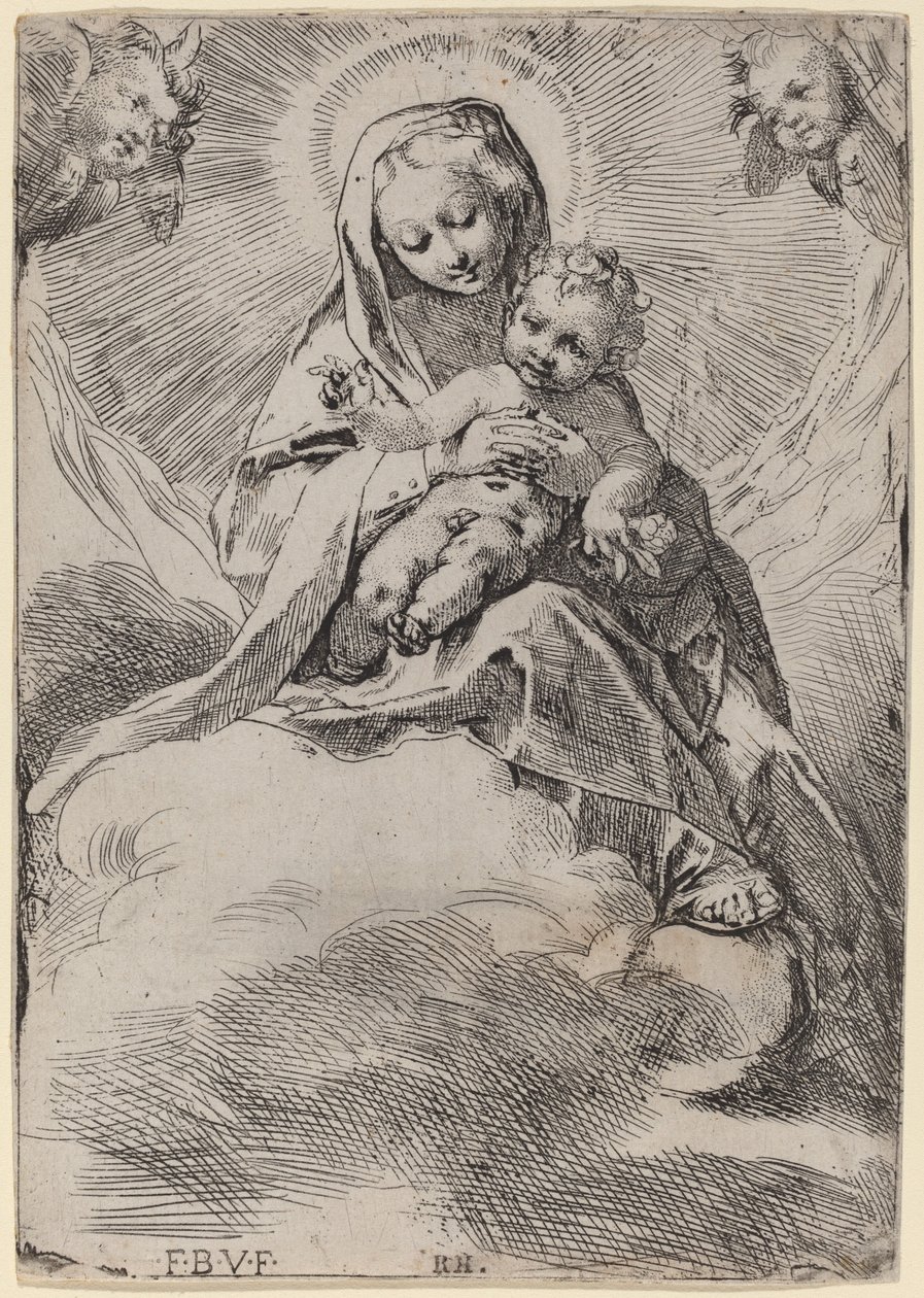 Madonna i skyene av Federico Barocci