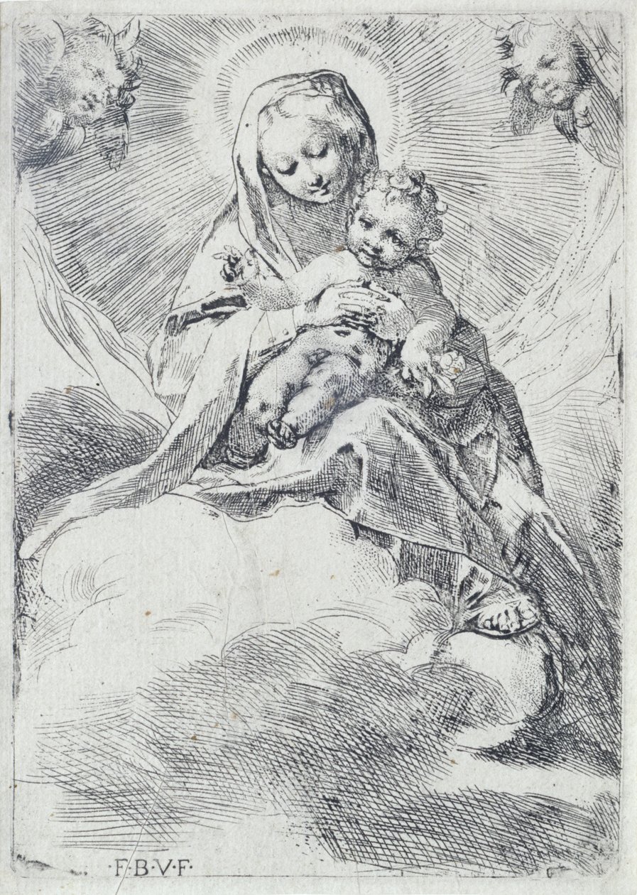 Madonna i skyene av Federico Barocci