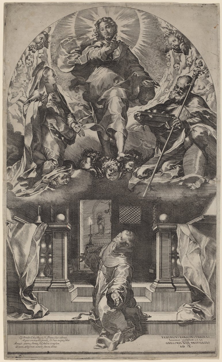 Visjon av Saint Francis av Federico Barocci