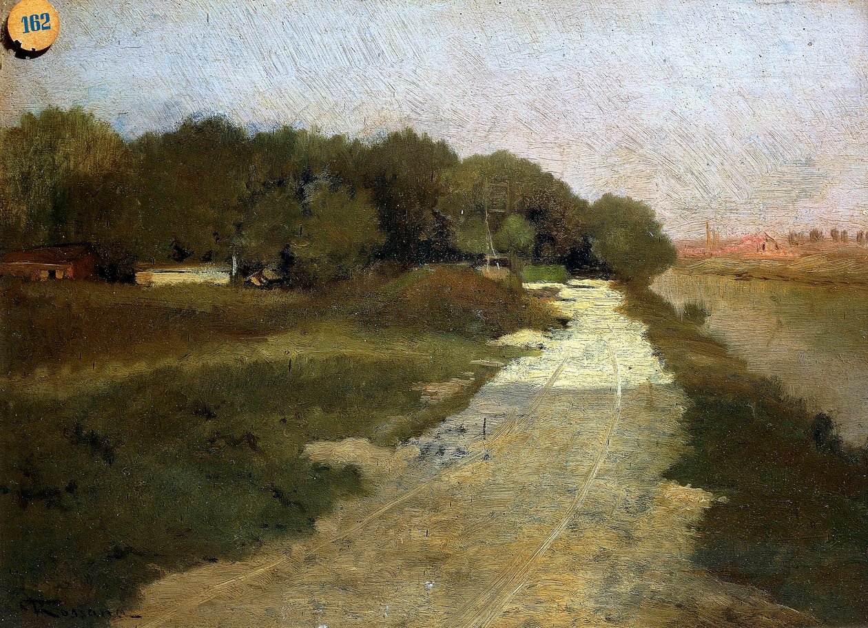 På Seinen, av Federico Rossano (1835-1912). av Federico Rossano