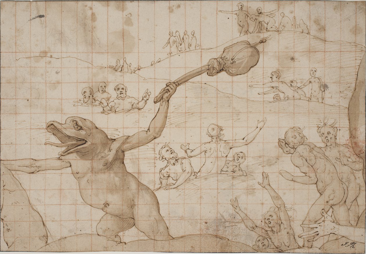 Scene fra de fattiges helvete av Federico Zuccaro