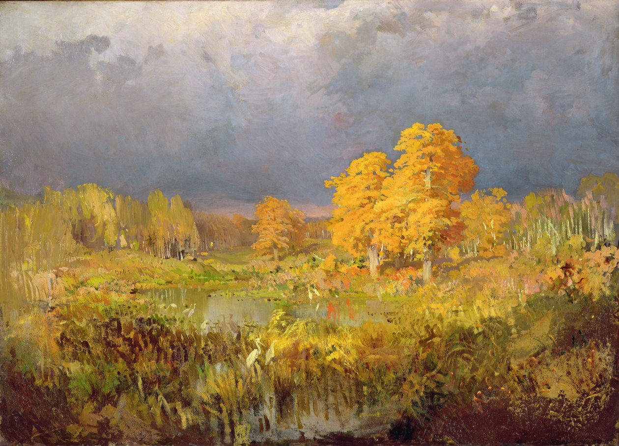 Skogsmyr om høsten, ca. 1872 av Fedor Aleksandrovich Vasiliev
