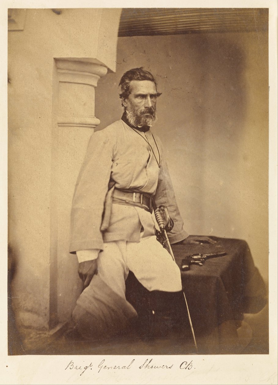 Brigadegeneral Showers, C.B. av Felice Beato