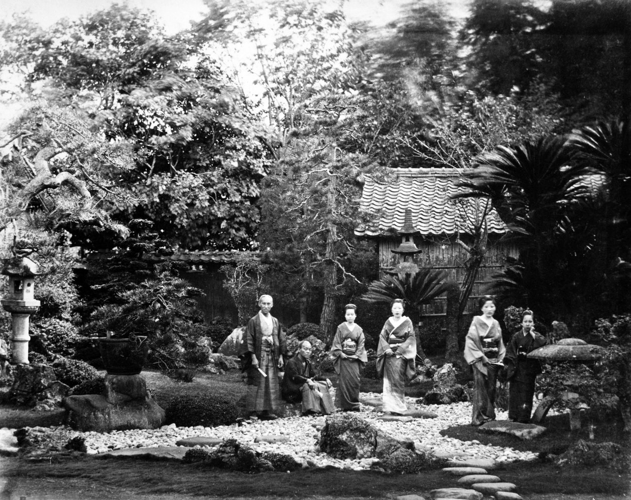 Japansk hage ved Hara, ca. 1860-tallet av Felice Beato