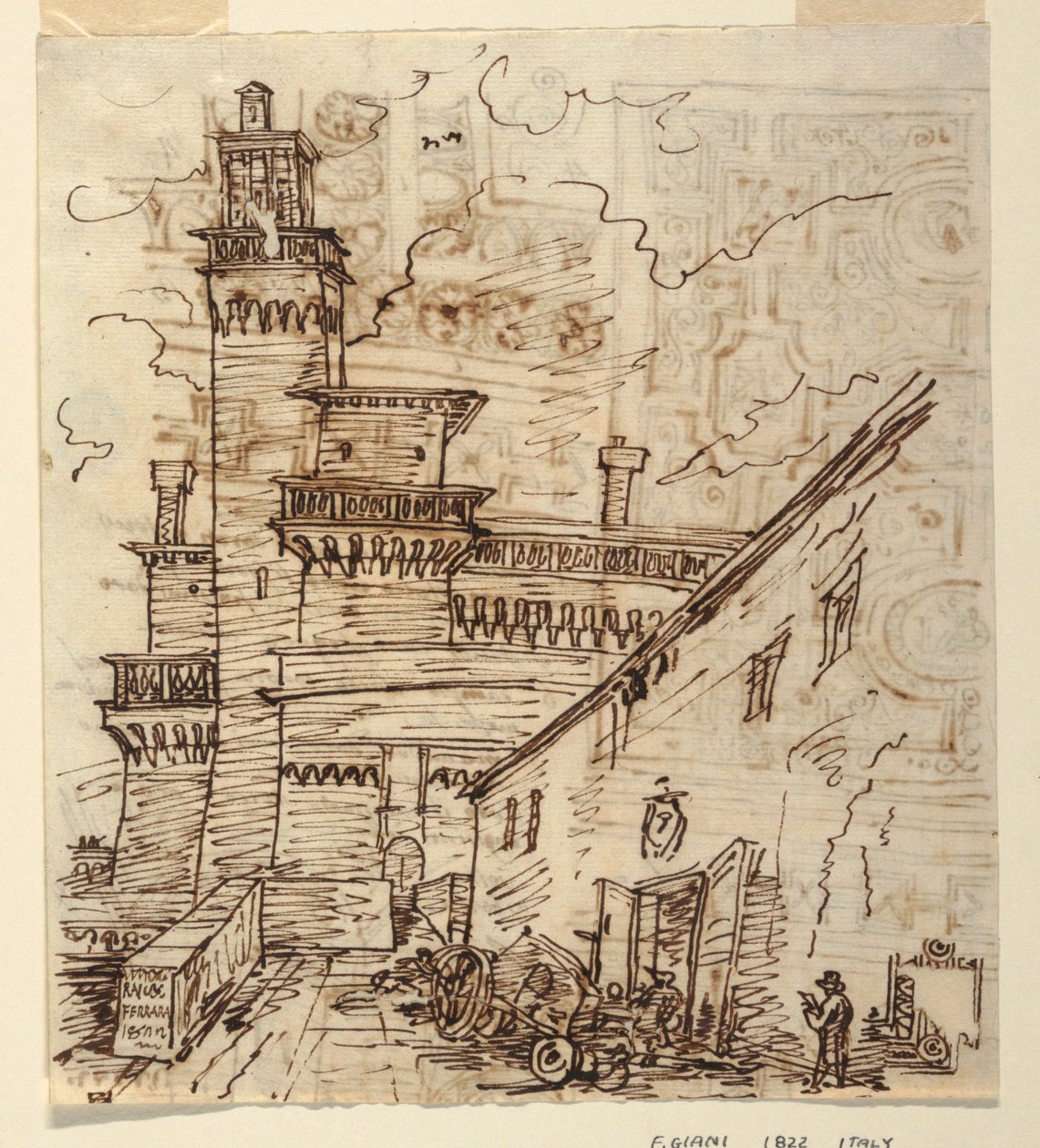 Estense slott, Ferrara av Felice Giani