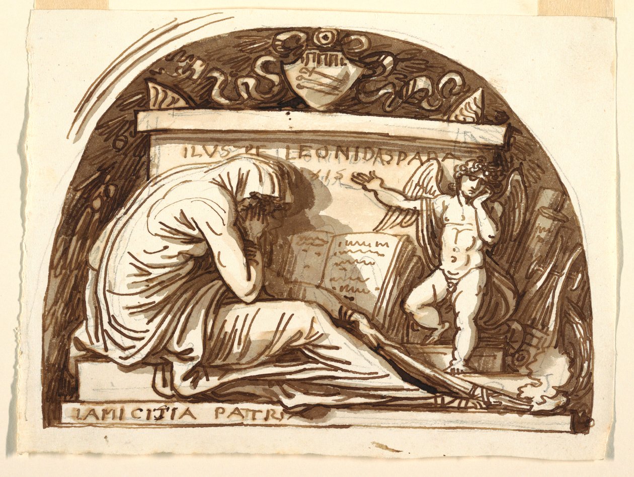Gravmonument for Leonida Spada av Felice Giani