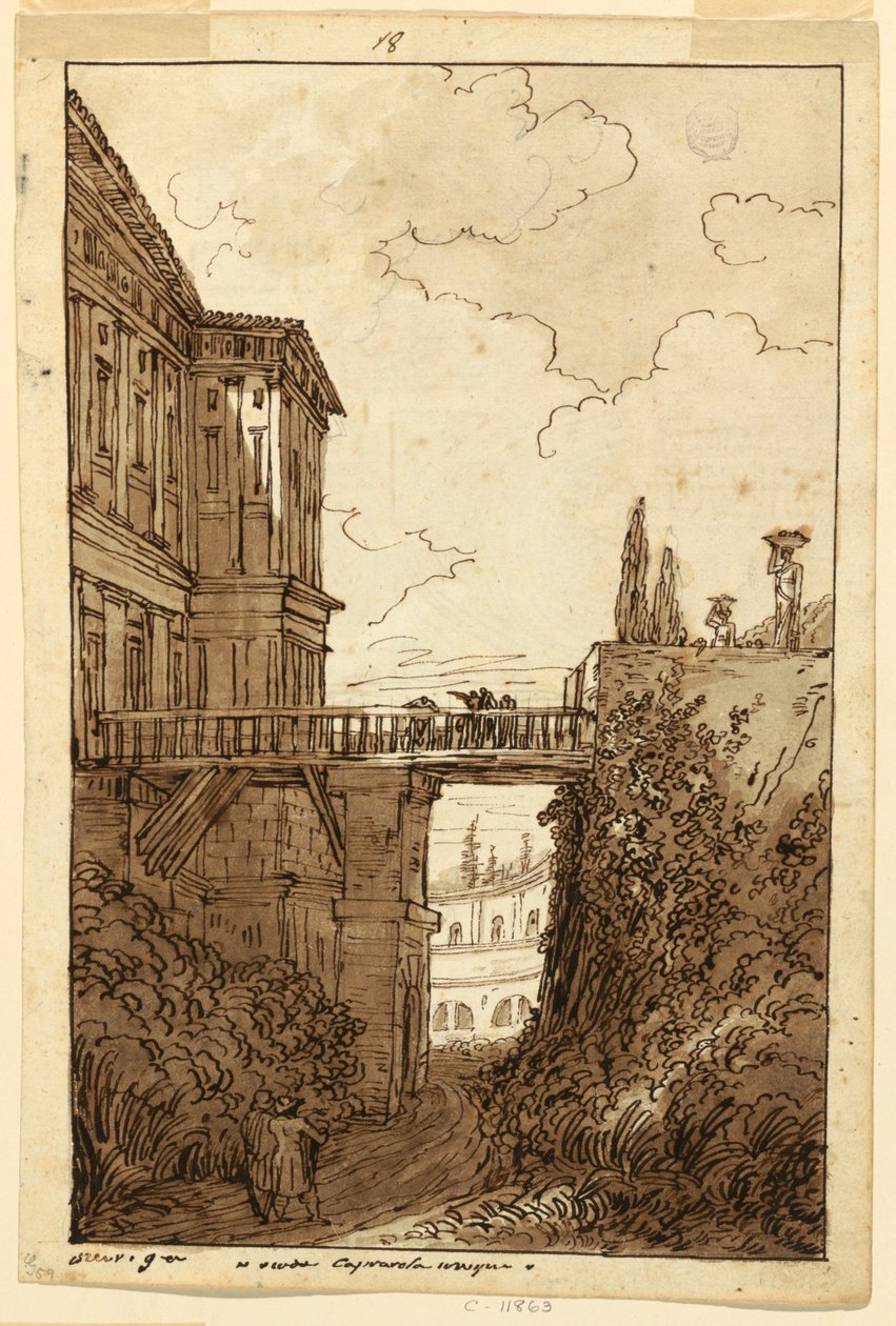 Villa Farnese: i Moat of Caprarola av Felice Giani