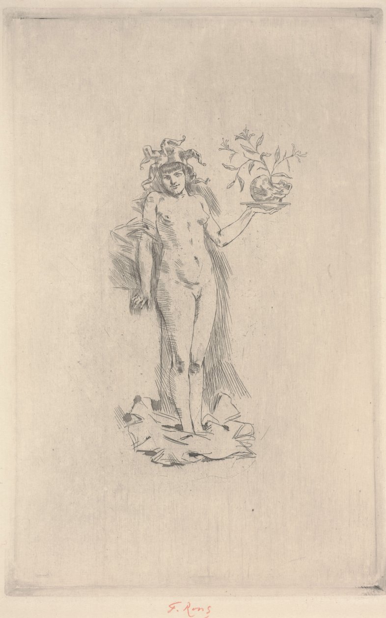 Dance Folie (etsing) av Félicien Rops