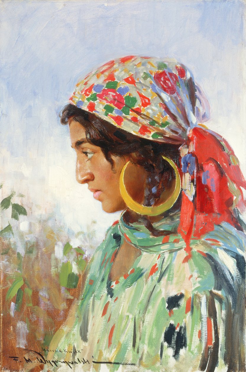 Gipsy Girl, Marusia Kwiek, ca. 1920 av Feliks Michal Wygrzywalski