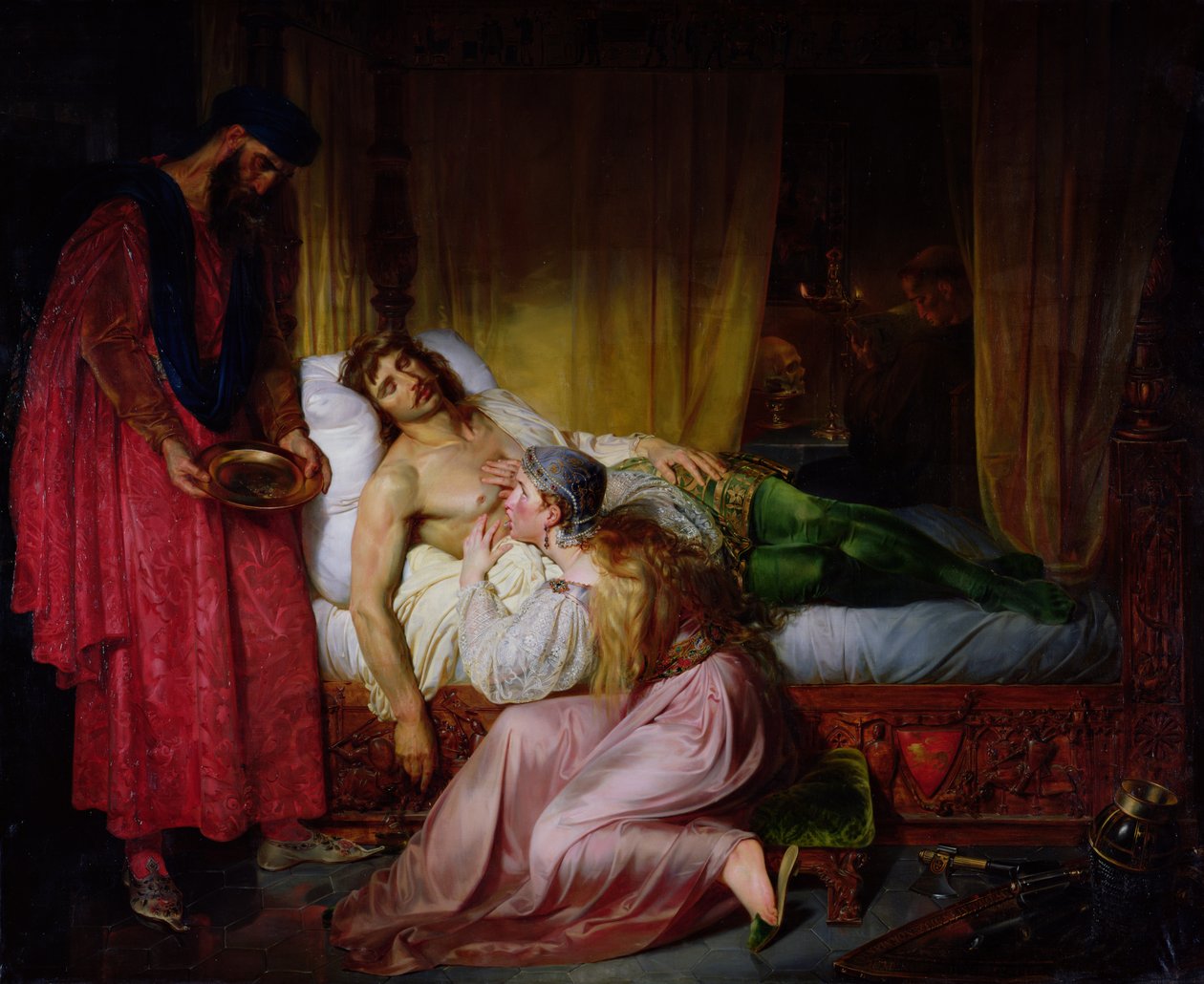 The Devotion of Princess Sybille, 1832 av Felix Auvray