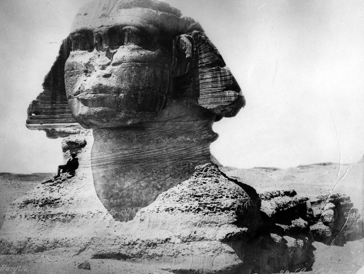 Sfinxen i Giza, ca. 1870-80-tallet av Félix Bonfils