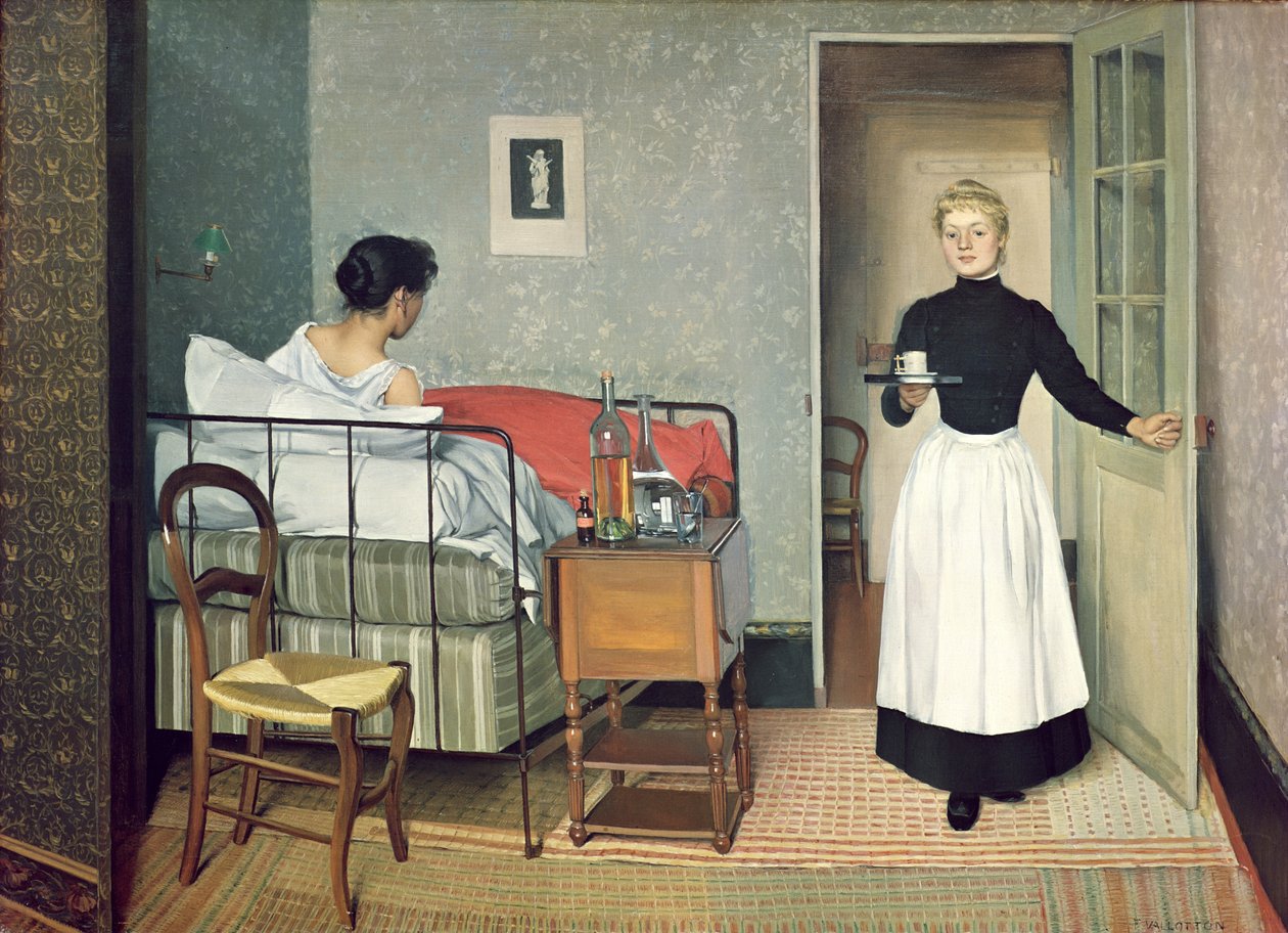 Det syke barnet (Helene Chatenay) 1892 av Felix Edouard Vallotton