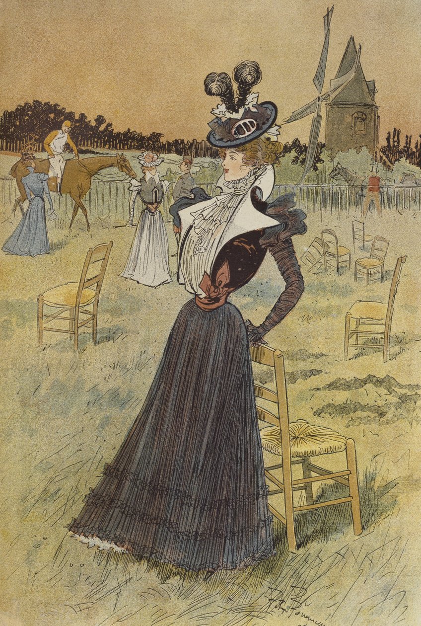 Moteplate, på Longchamp, illustrasjon fra 