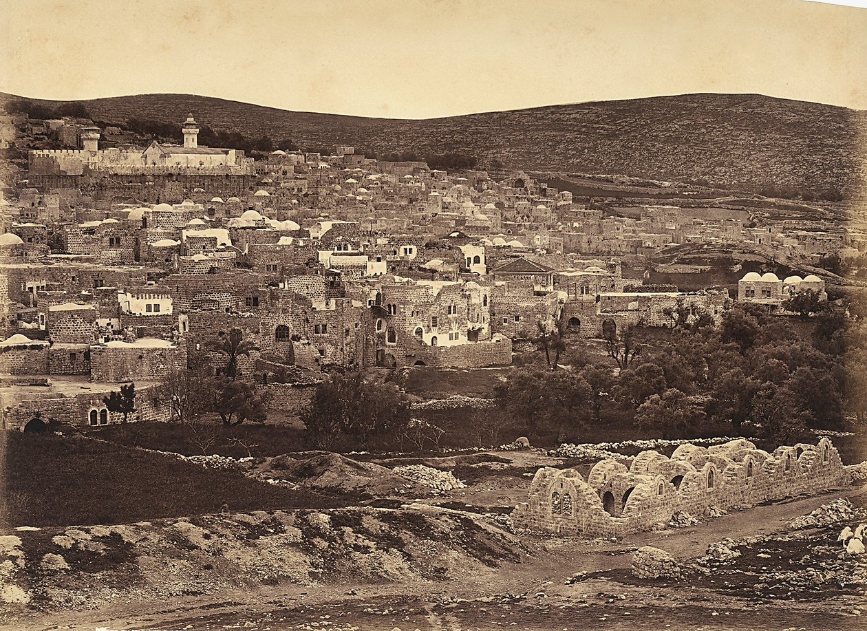 Panoramautsikt over Nasaret, Israel av Félix Bonfils