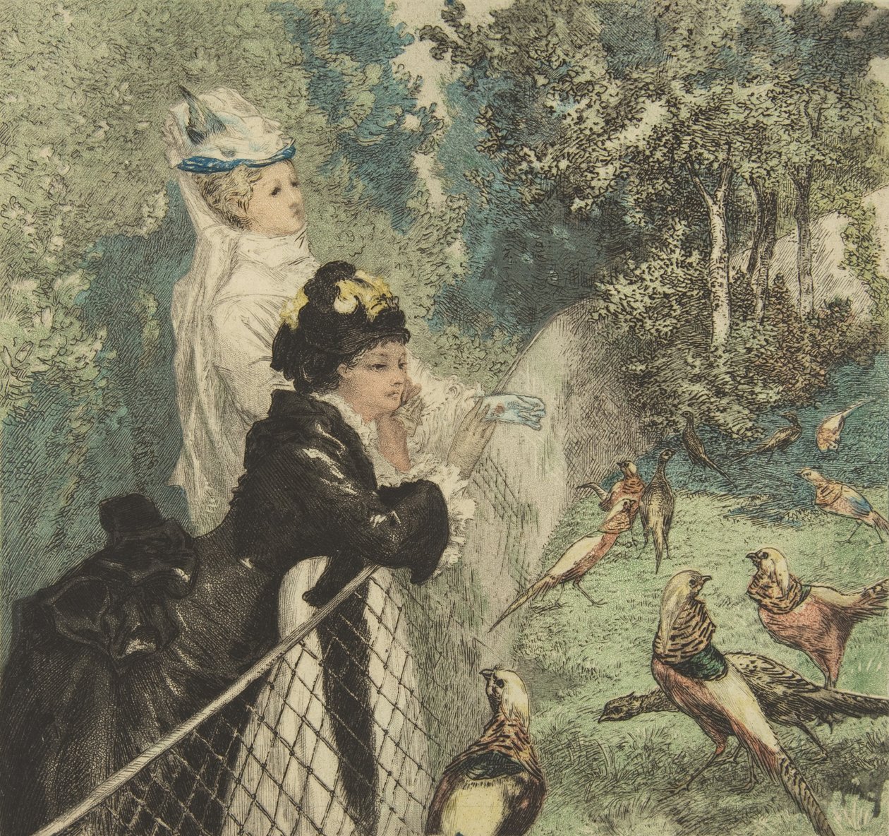 I Zoologisk hage, ca. 1873. av Felix Bracquemond