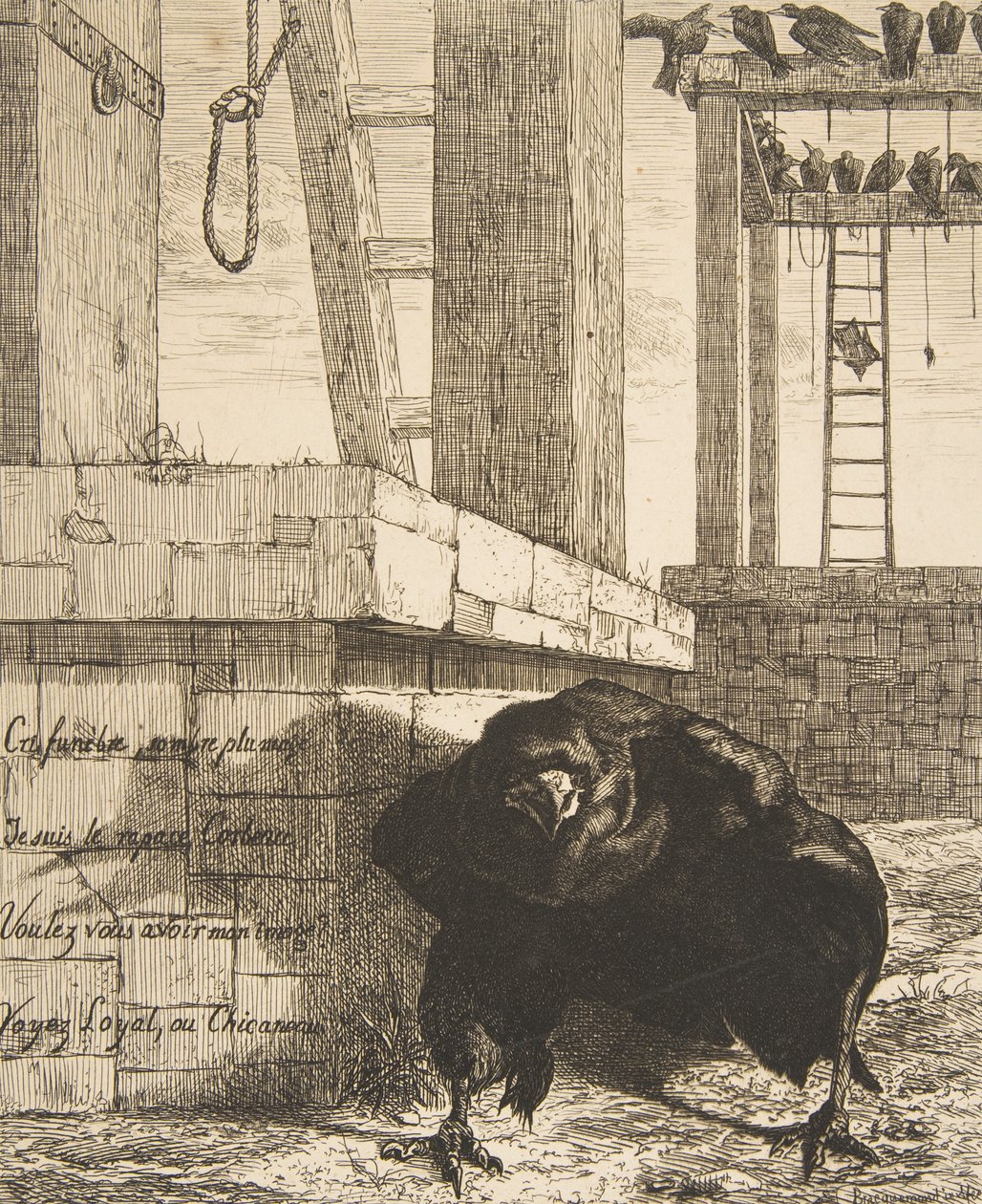 The Raven, 1859. av Felix Bracquemond