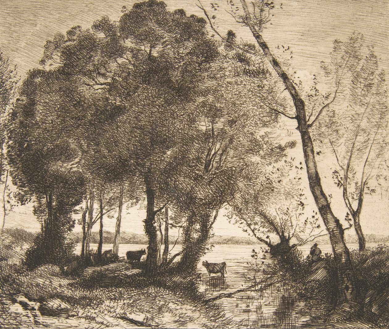 The Lake, 1861. av Felix Bracquemond