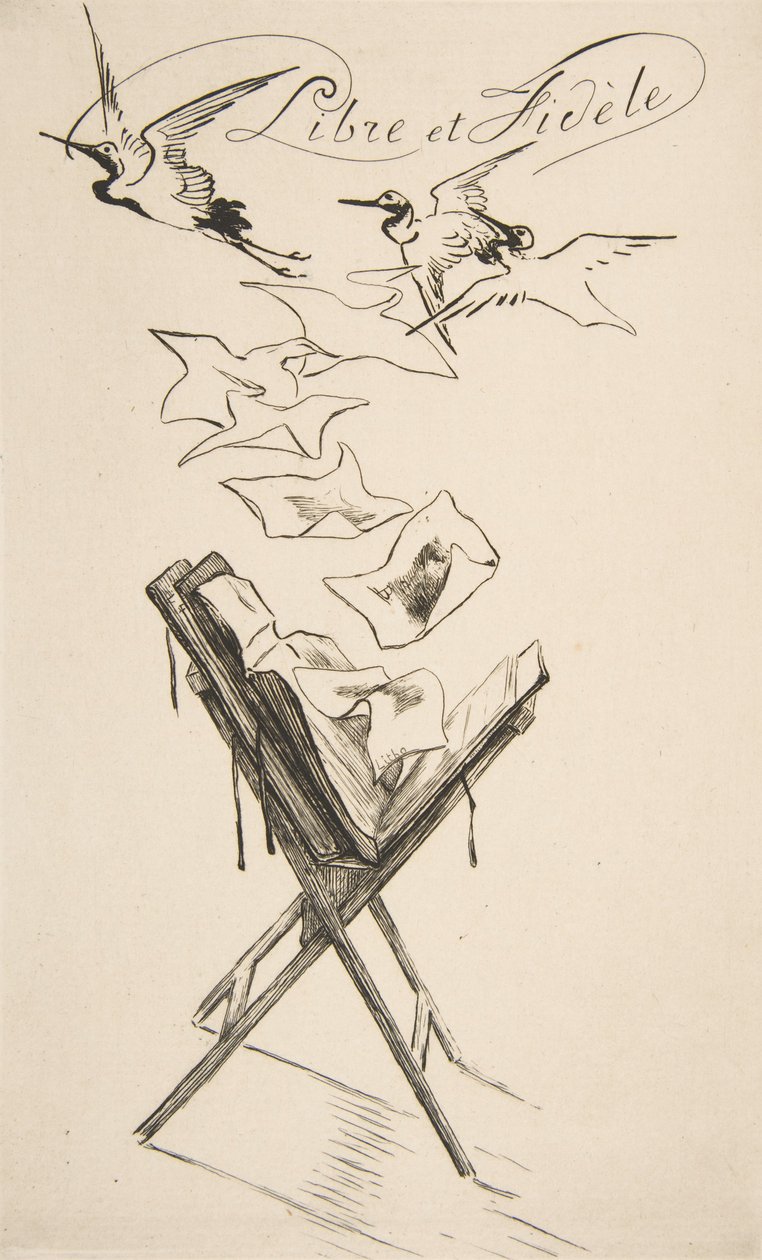 Fri og trofast, 1878. av Felix Bracquemond
