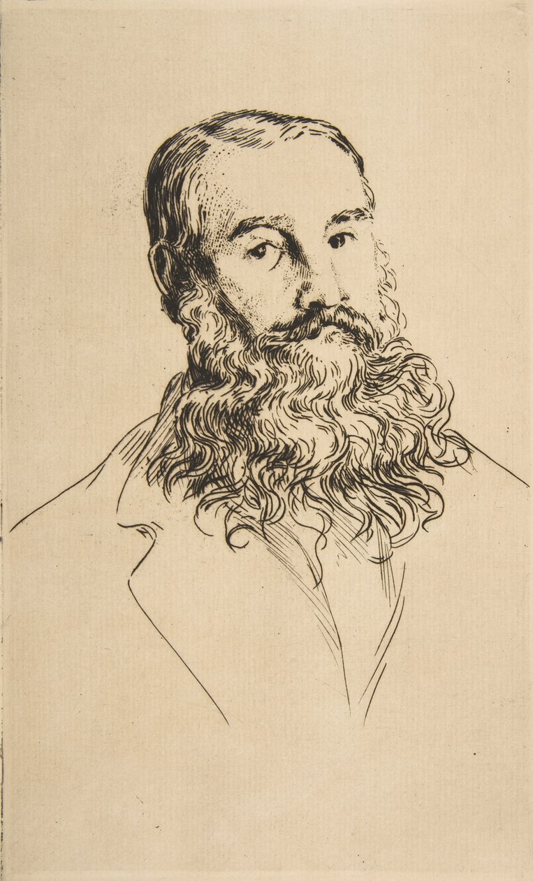 Portrett av Charles Leland, 1871. av Felix Bracquemond