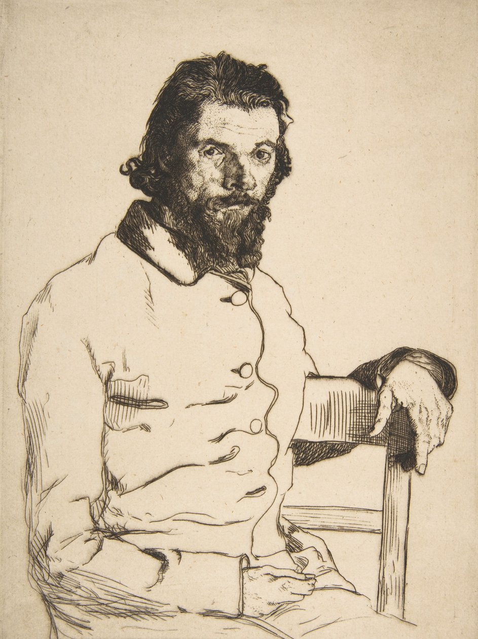 Portrett av Charles Meryon, 1853. av Felix Bracquemond