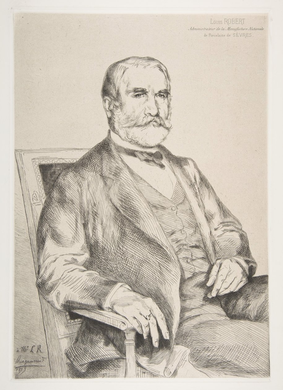 Portrett av Louis Robert, 1873. av Felix Bracquemond