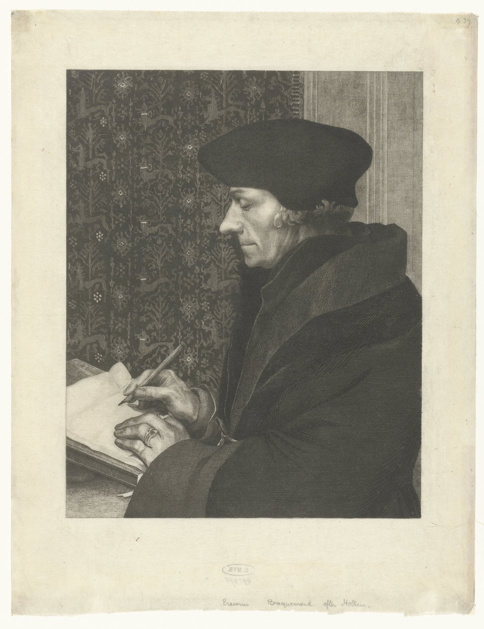 Portrett av Aberforth Erasmus av Felix Bracquemond
