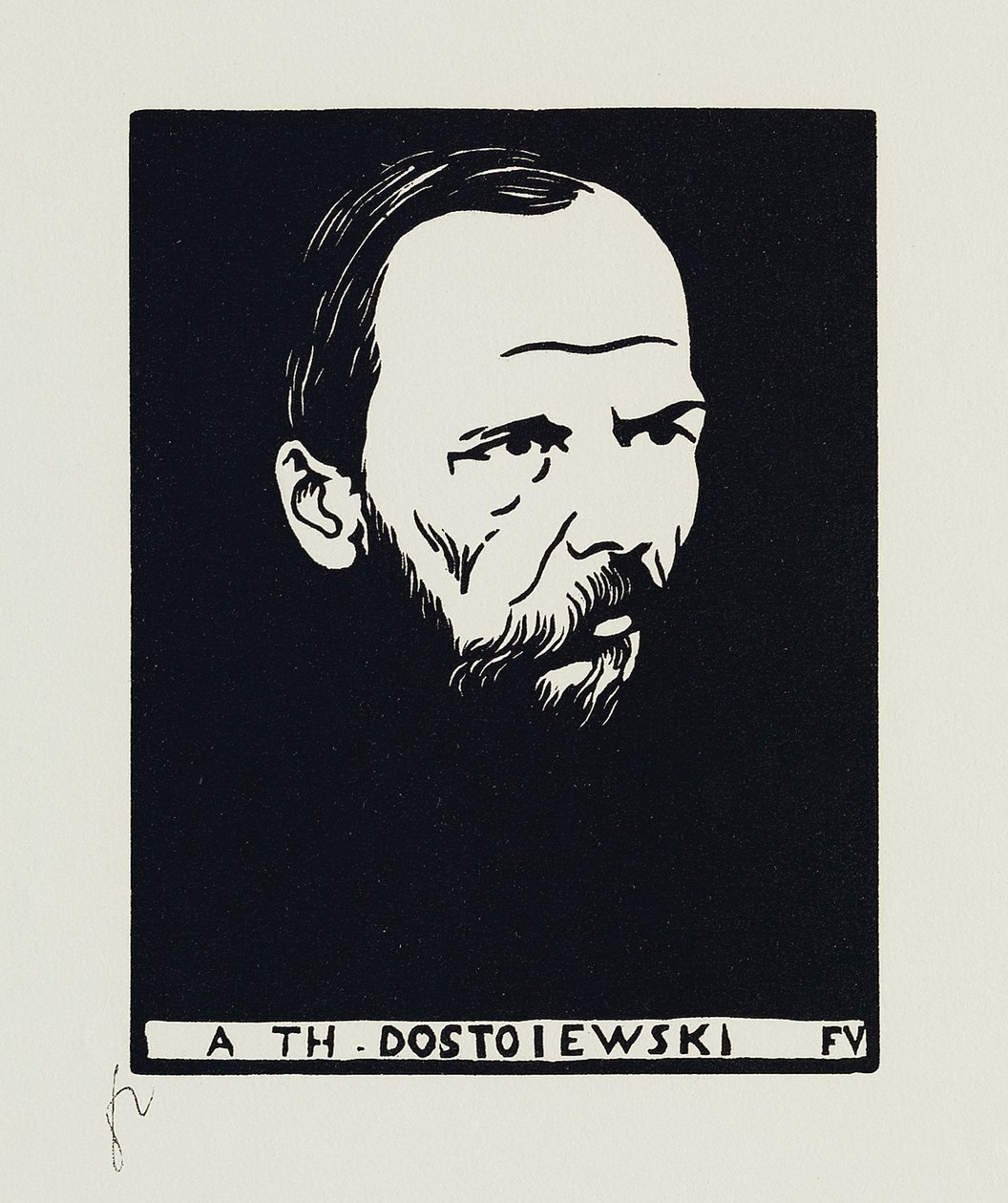 A Th. Dostoiewski, 1895 av Felix Edouard Vallotton