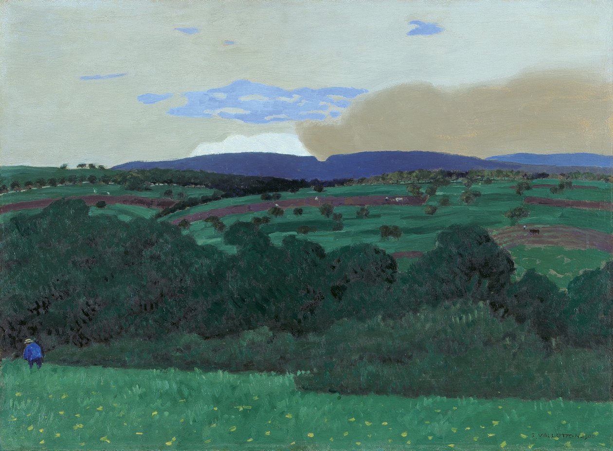 Lausannes omgivelser, 1900. av Felix Edouard Vallotton