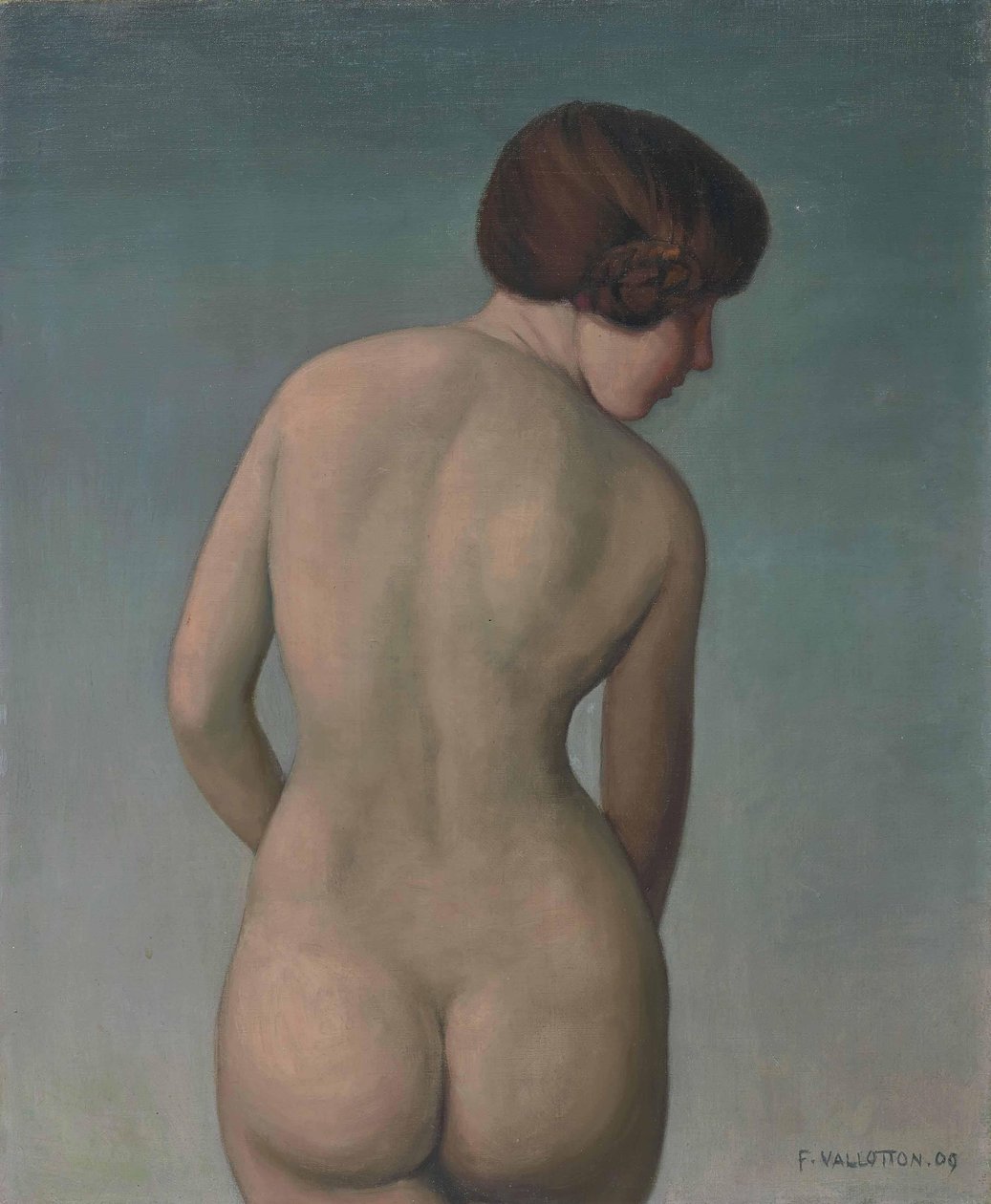 Naken kvinne bakfra, 1909. av Felix Edouard Vallotton