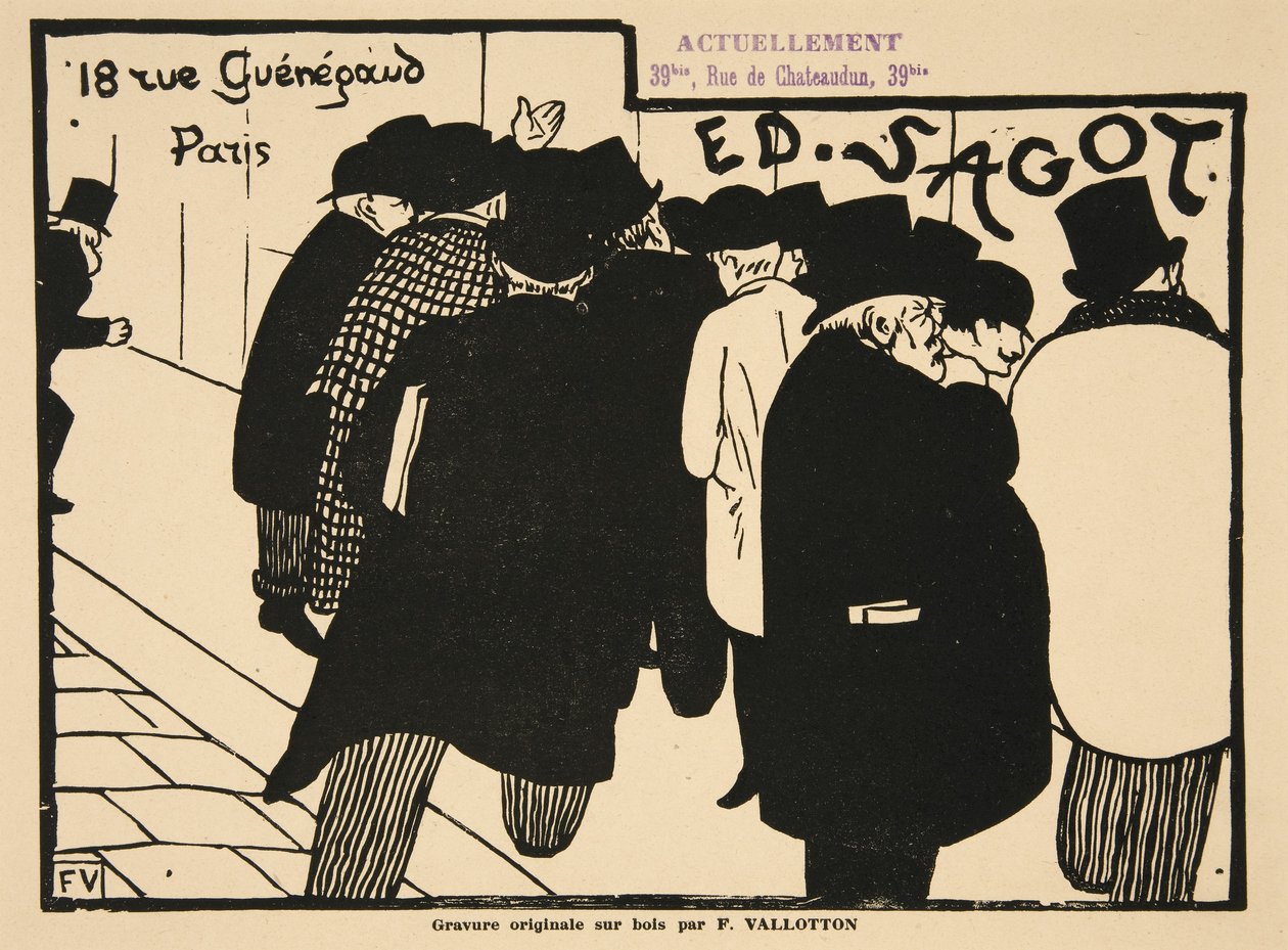 Lovers of Prints, pub. 1892 av Felix Edouard Vallotton