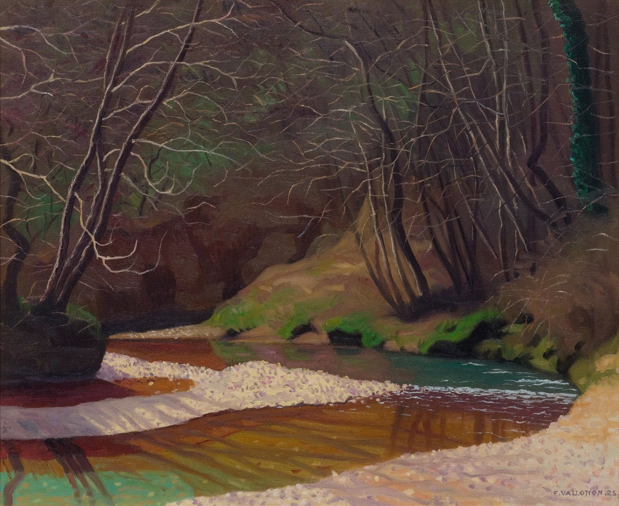 Rusten bekk og hvite småstein, 1921. av Felix Edouard Vallotton