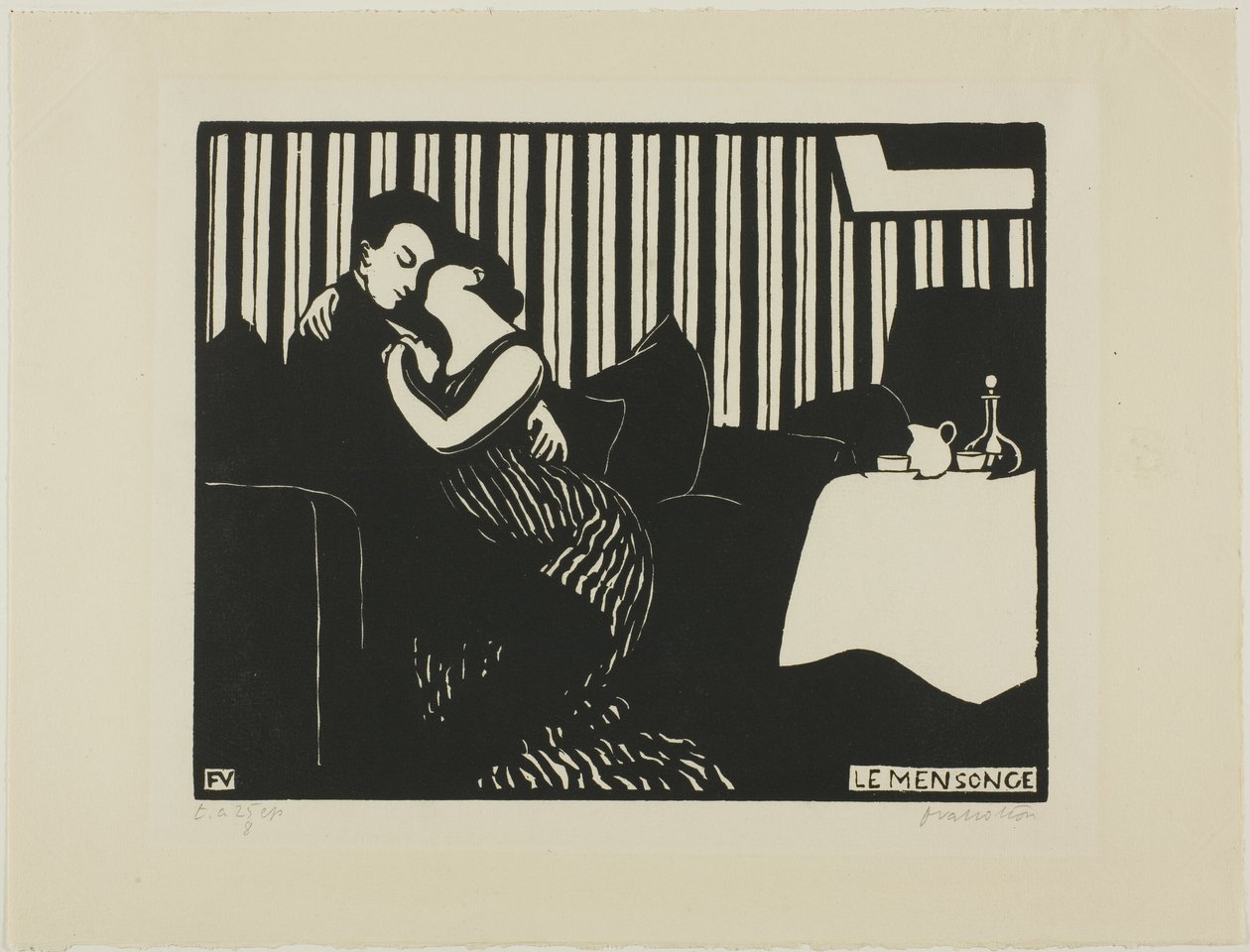 The Lie, plate en fra Intimacies av Felix Edouard Vallotton