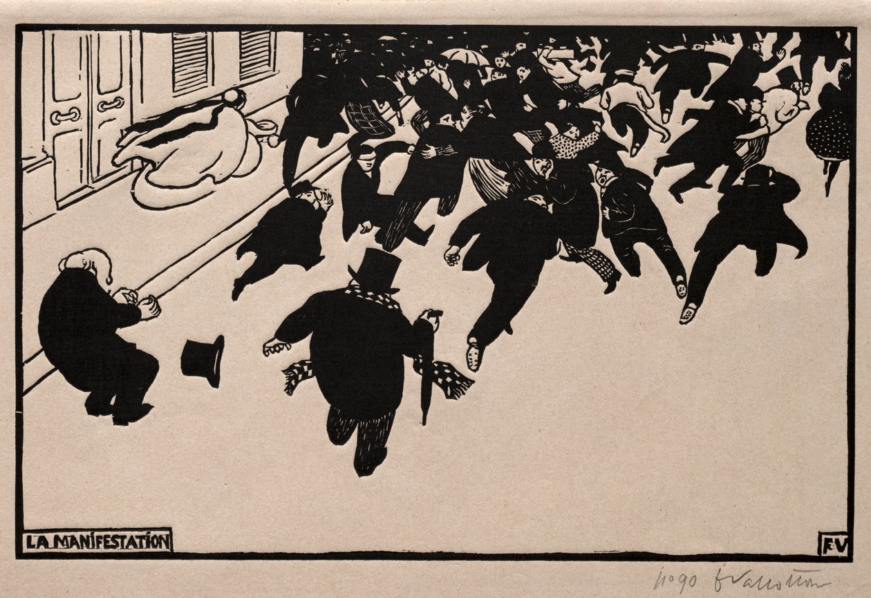 Protesten, 1893. av Felix Edouard Vallotton