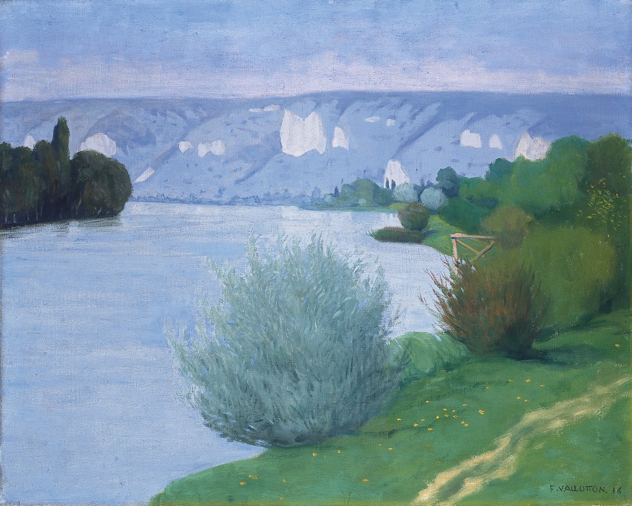 Seinen nær Les Andelys, 1916 av Felix Edouard Vallotton