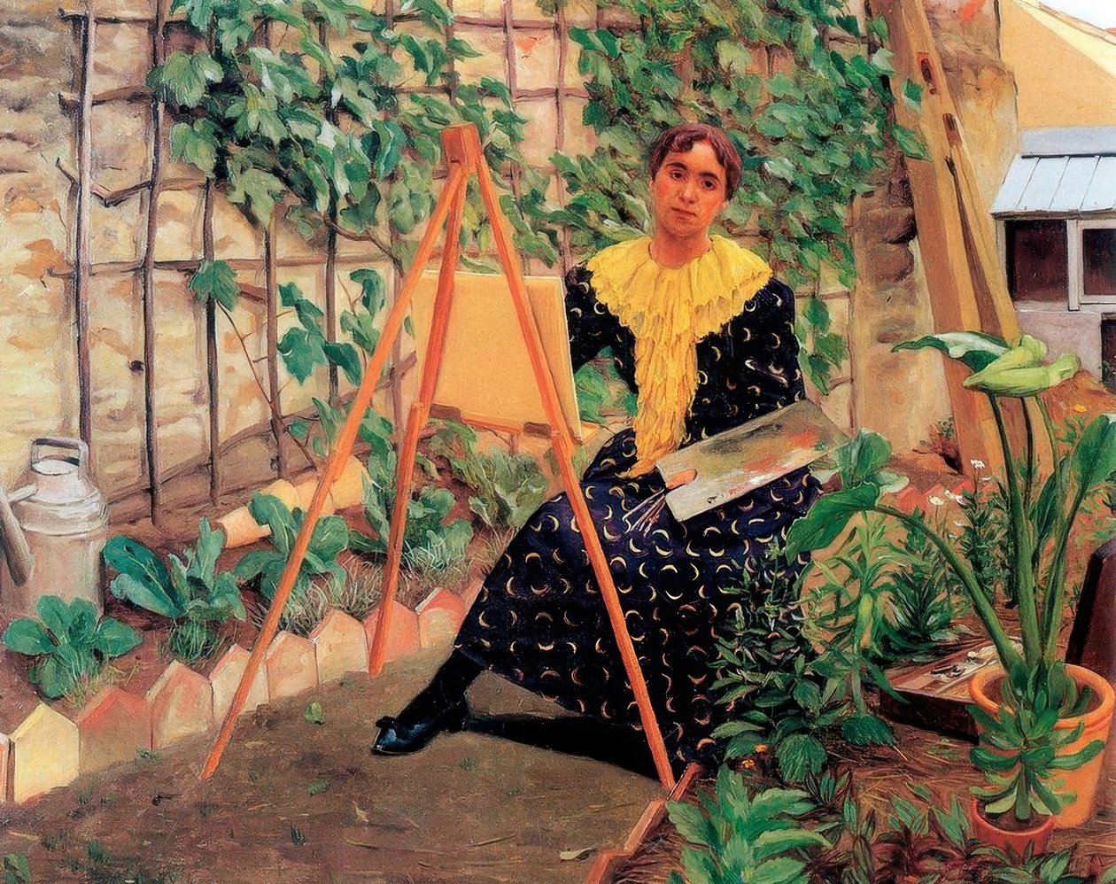 Ung kvinne maleri av Felix Edouard Vallotton