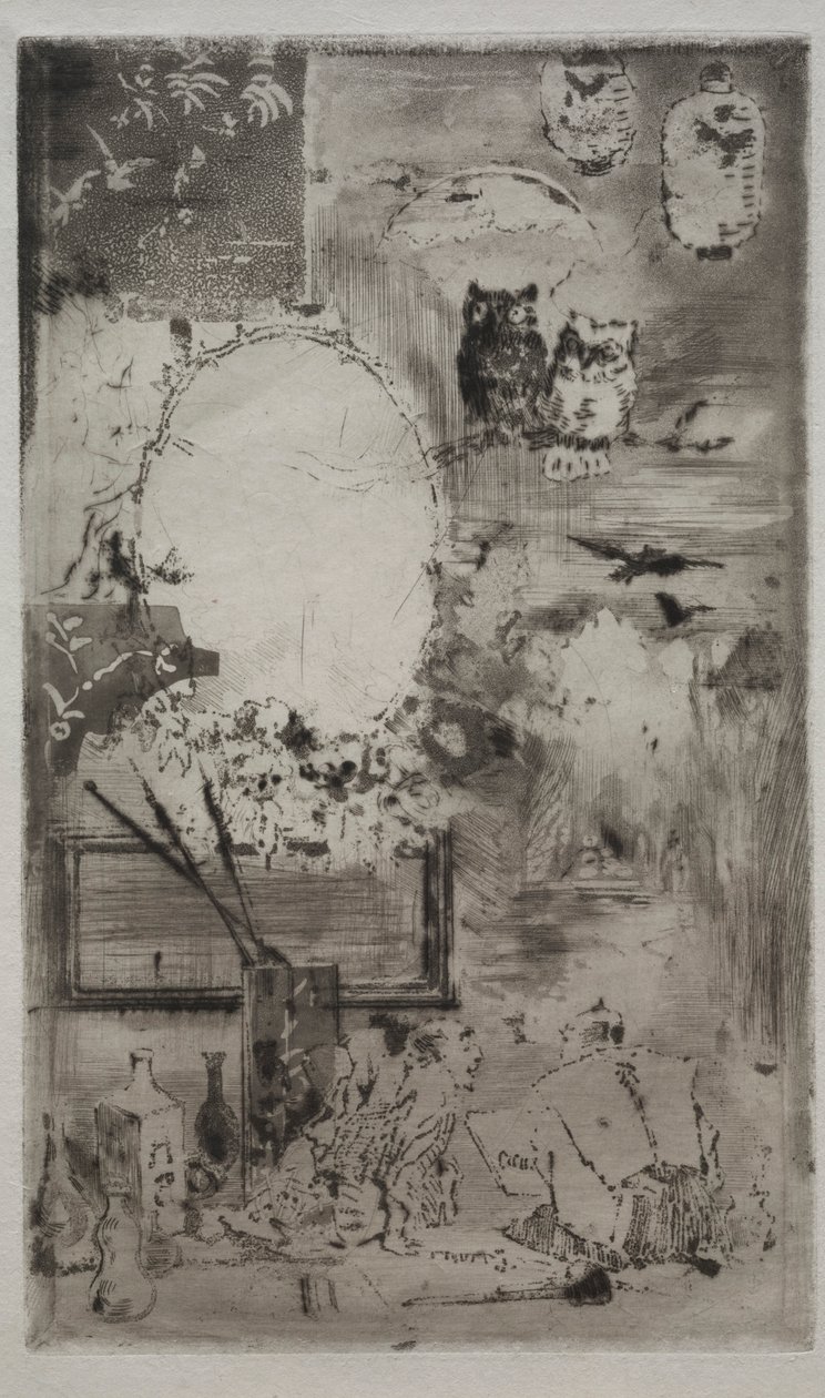 Dåp i japansk stil, 1887. av Felix Hilaire Buhot