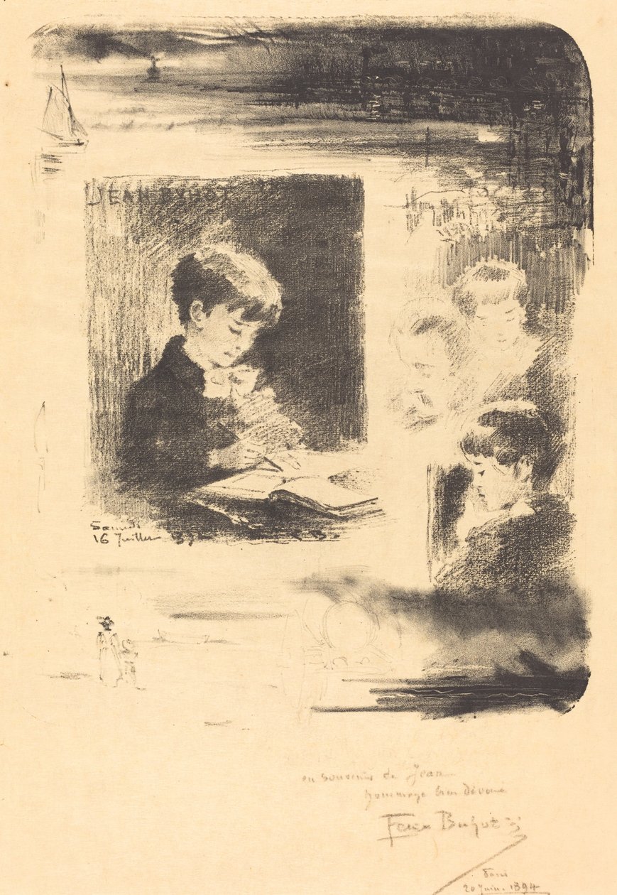 Barnetegning Barnetegning, 1894. av Felix Hilaire Buhot
