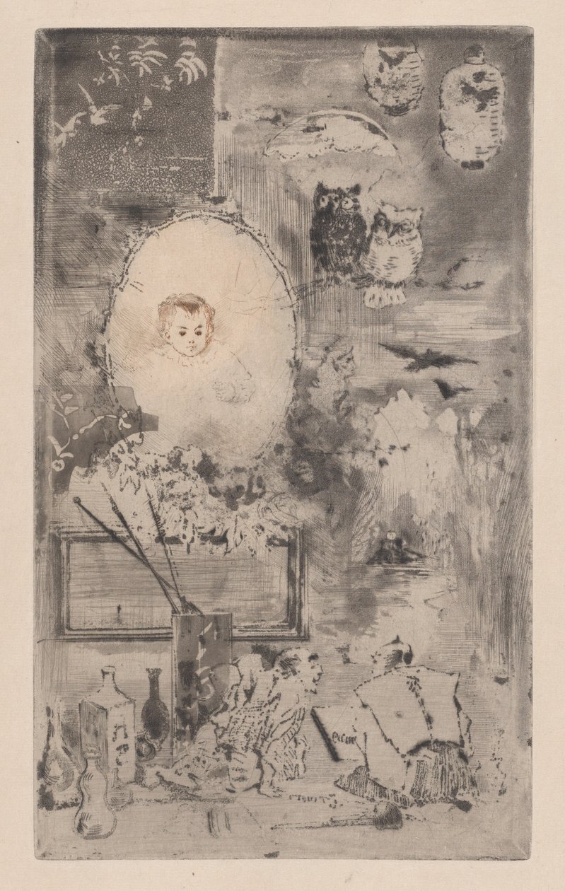 Japansk dåp, 1887. av Felix Hilaire Buhot