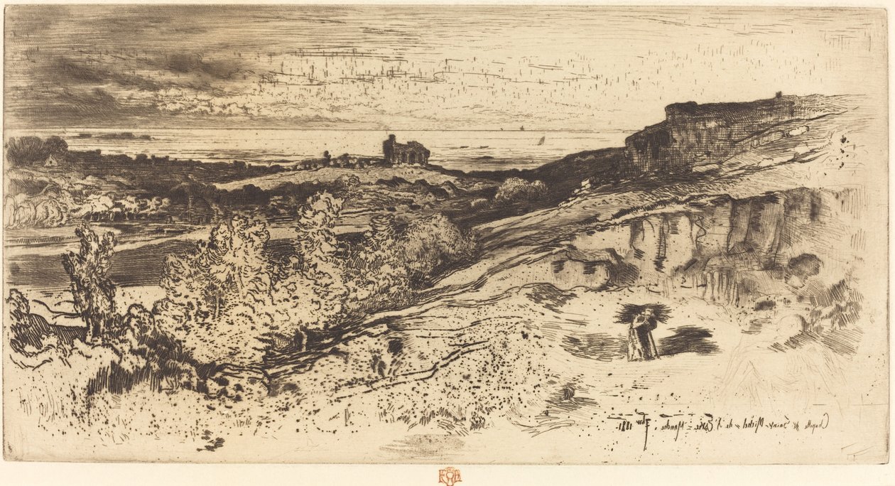 Saint-Michel-kapellet i Estre. av Felix Hilaire Buhot