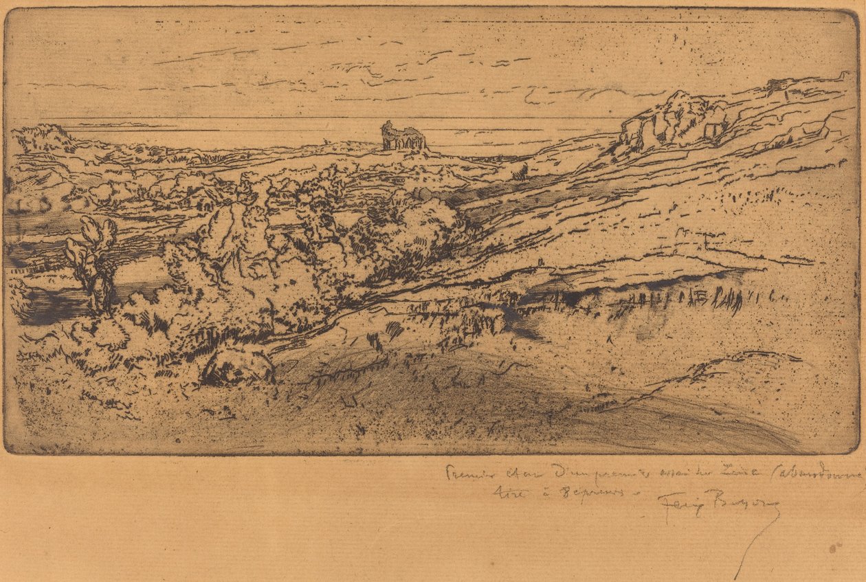 Saint-Michel-kapellet i Estre andre versjon. av Felix Hilaire Buhot