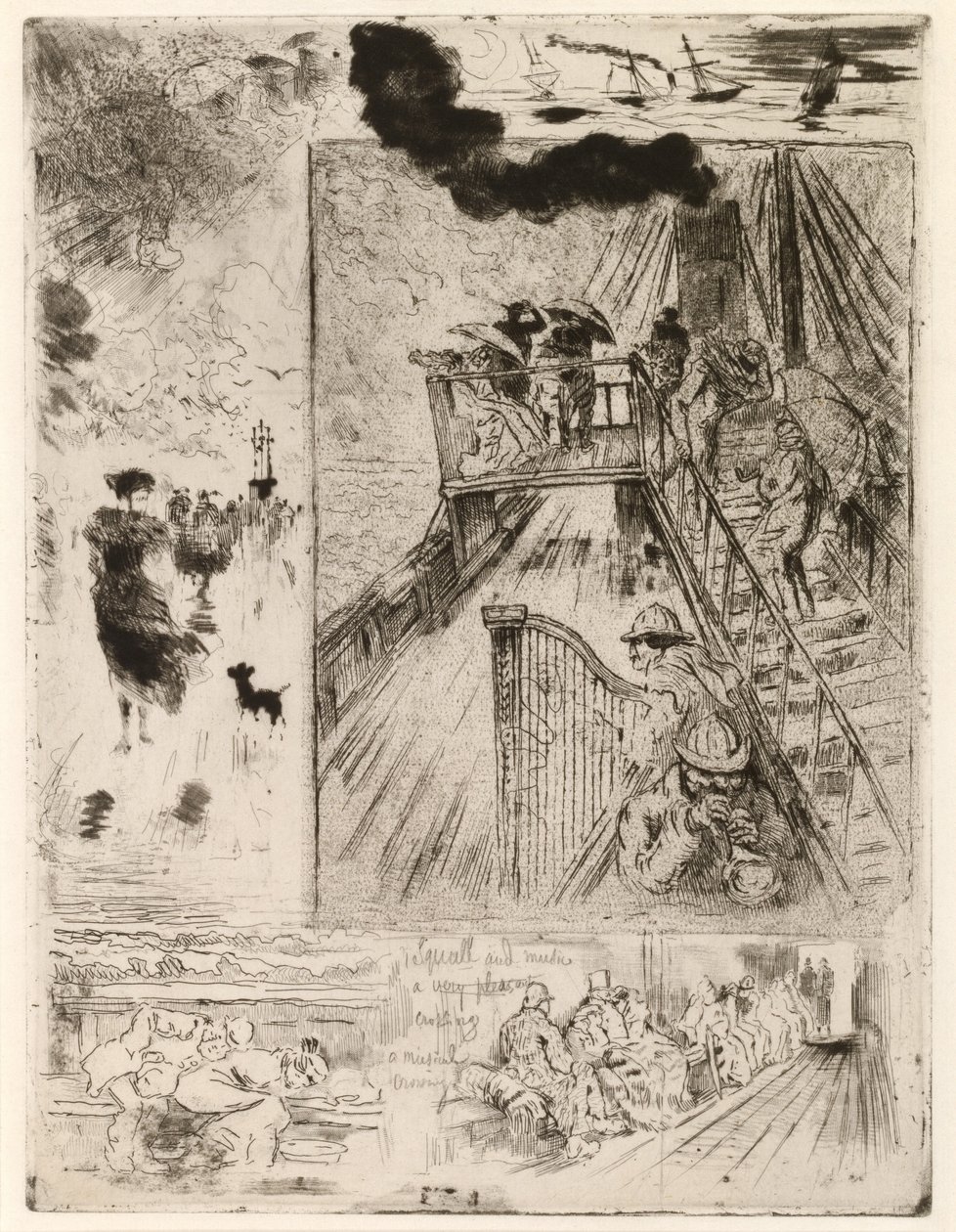 La Traversee (passasjen) av Felix Hilaire Buhot