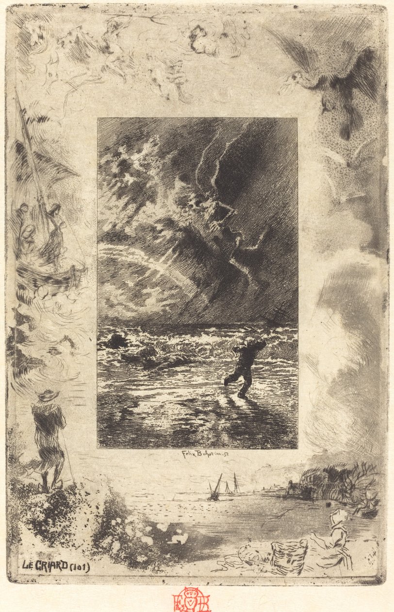 The Shrieker av Felix Hilaire Buhot