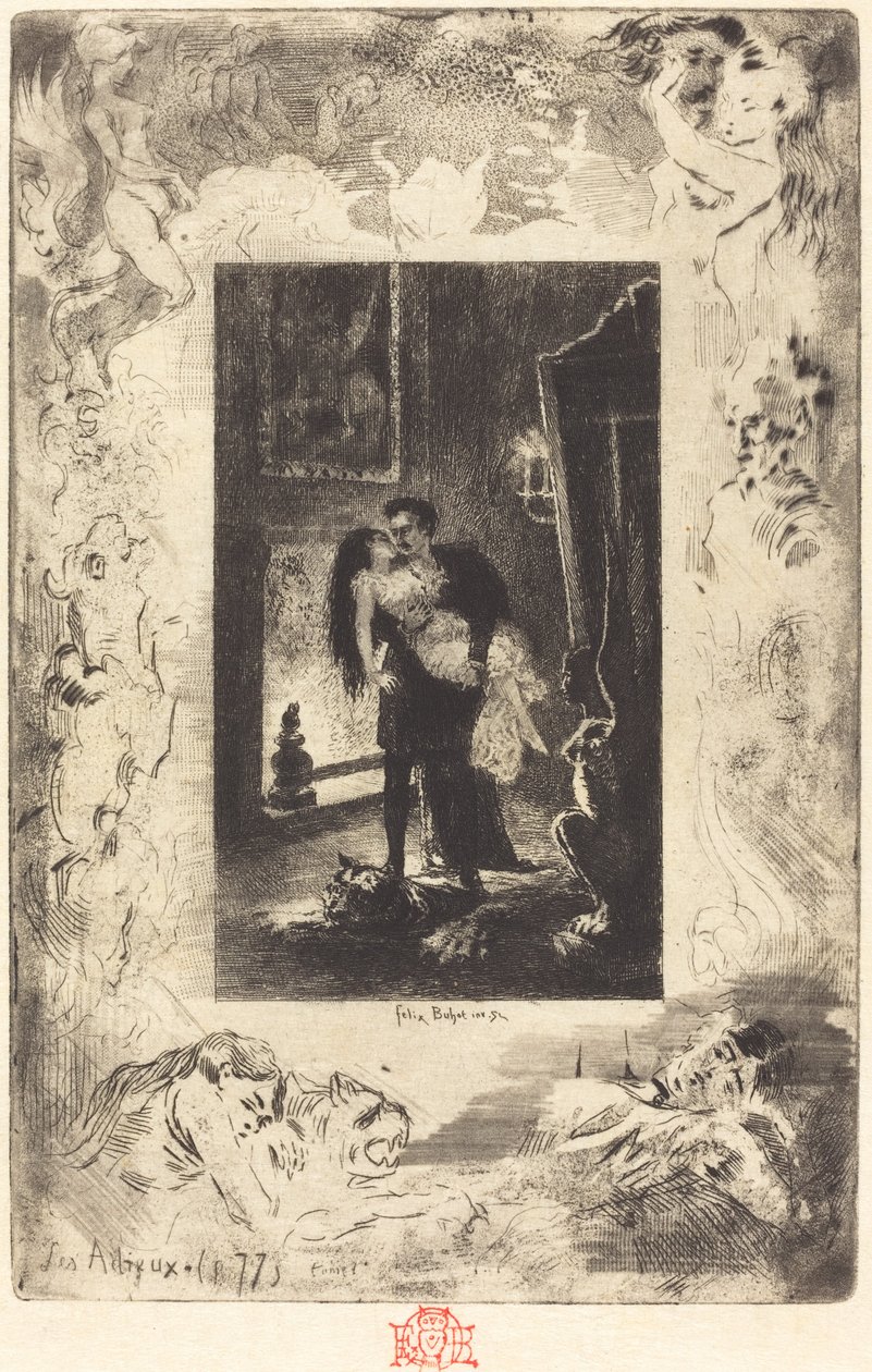 Farvel The Parting, 18791880. av Felix Hilaire Buhot