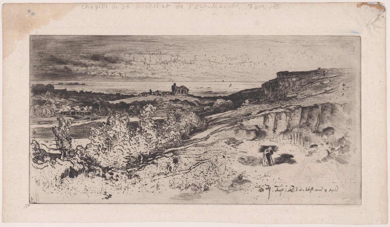 Saint-Michel ved L'Estre, 1881. av Felix Hilaire Buhot