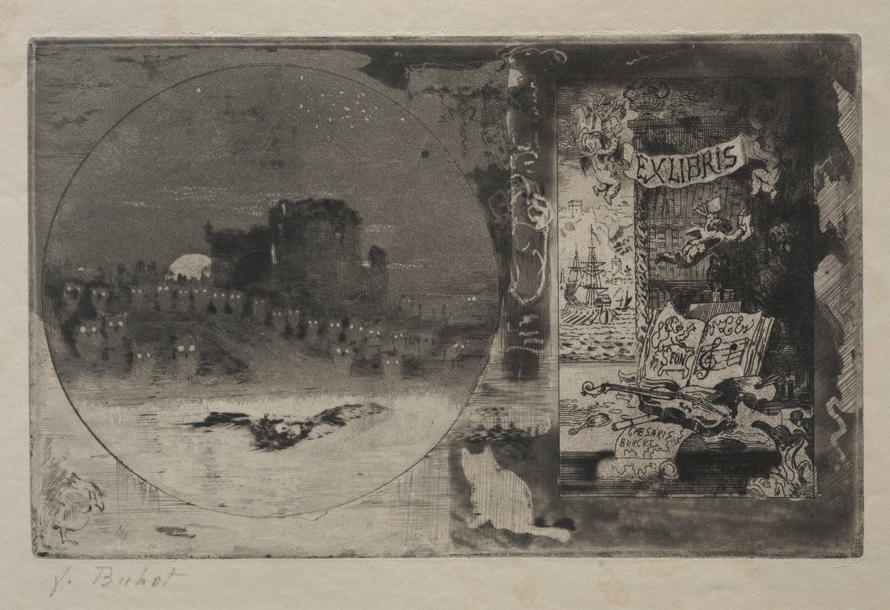 Uglenes slott, 1887. av Felix Hilaire Buhot
